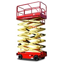 OXLIFT QZ-050-110 Самоходный (поводковый) подъемник ножничного типа с питанием от АКБ 11000 мм 500 кг